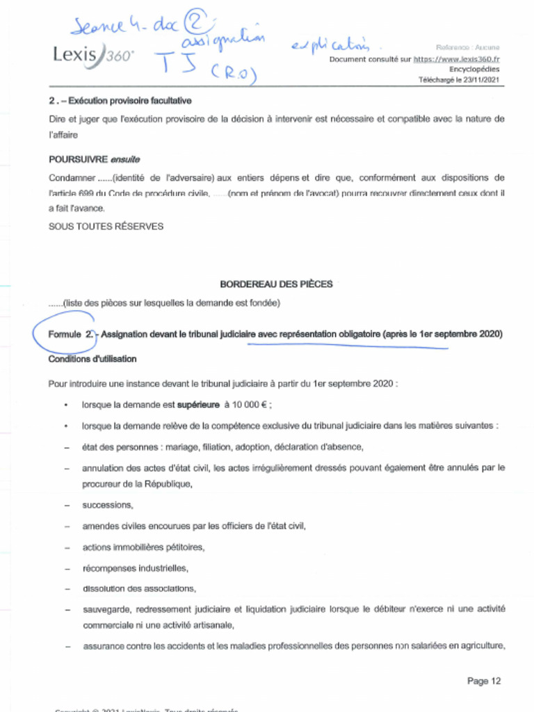 Seance 4 Doc 2 Assignation TJ | PDF