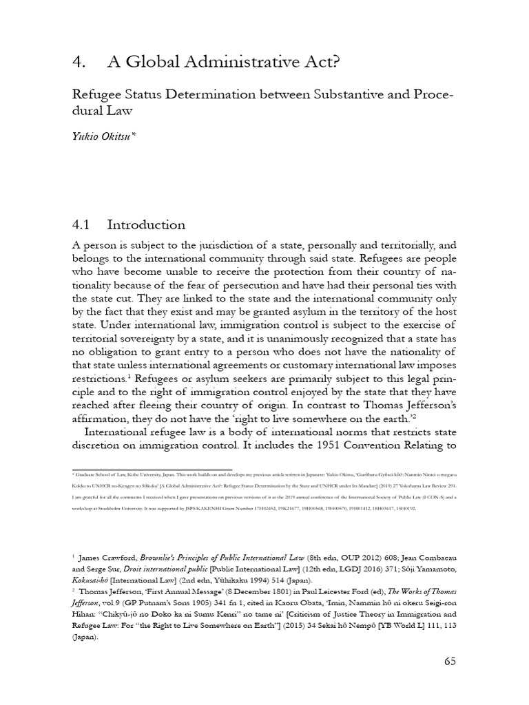 Refugee Status Determination Explained | PDF | Refugee | United Nations ...