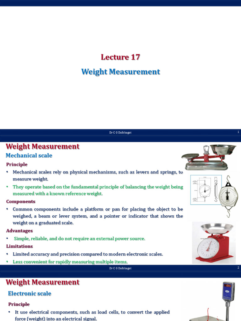 Weight Measurement Techniques Explained | PDF | Weighing Scale | Density