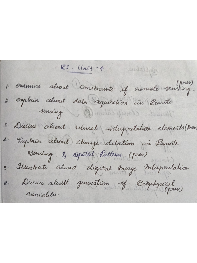 RS Unit 4 | PDF