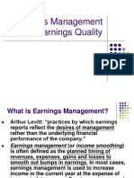 Earnings Management and Earnings Quality