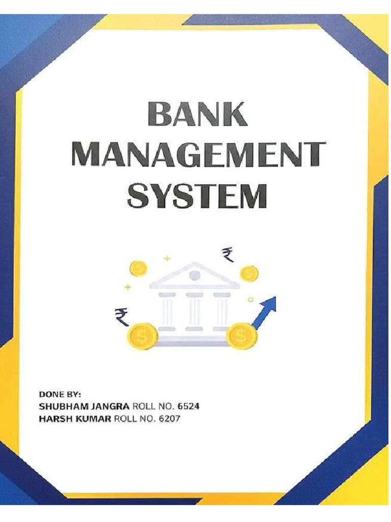 CS Project On Bank Management System | PDF