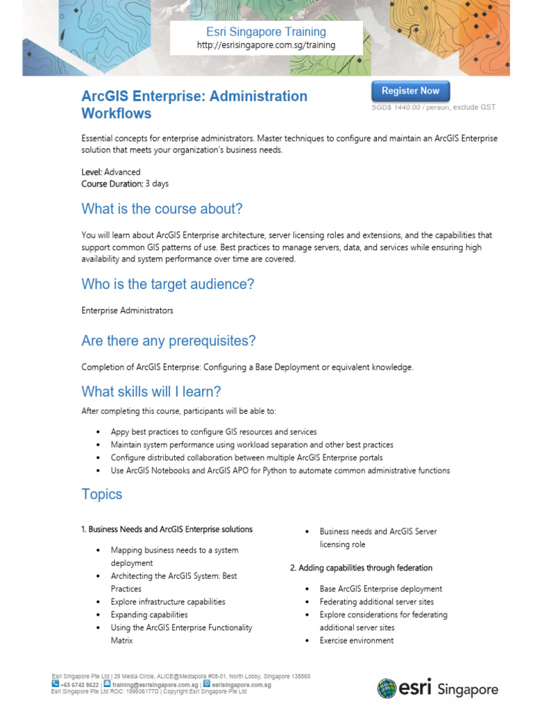 Advanced ArcGIS Enterprise Training | PDF | Arc Gis | Computing