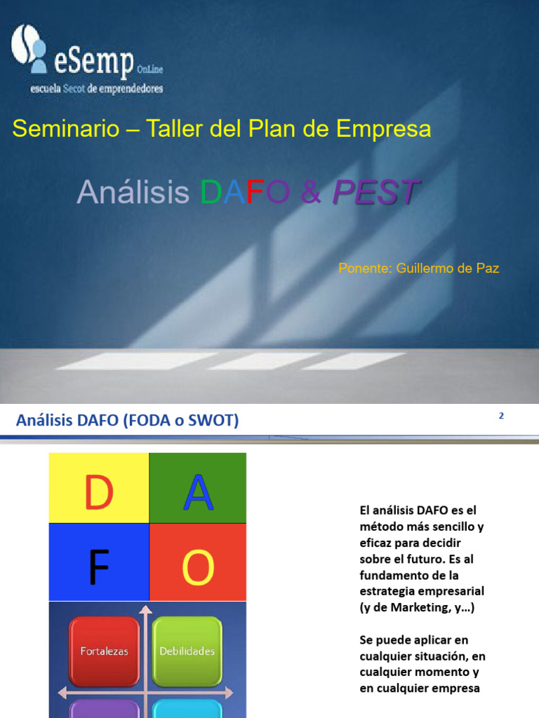 Taller de Análisis DAFO y Estrategias | PDF | Análisis FODA | Gestión ...