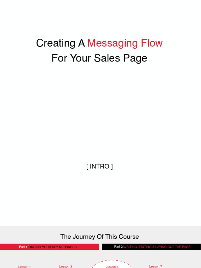 Sales Page Messaging Flow Guide | PDF