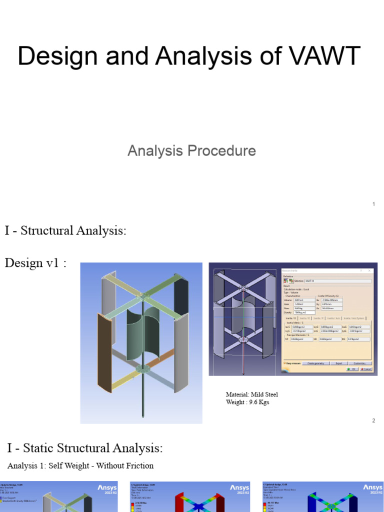 VAWT Structural Analysis and Design | PDF | Structural Analysis | Bending