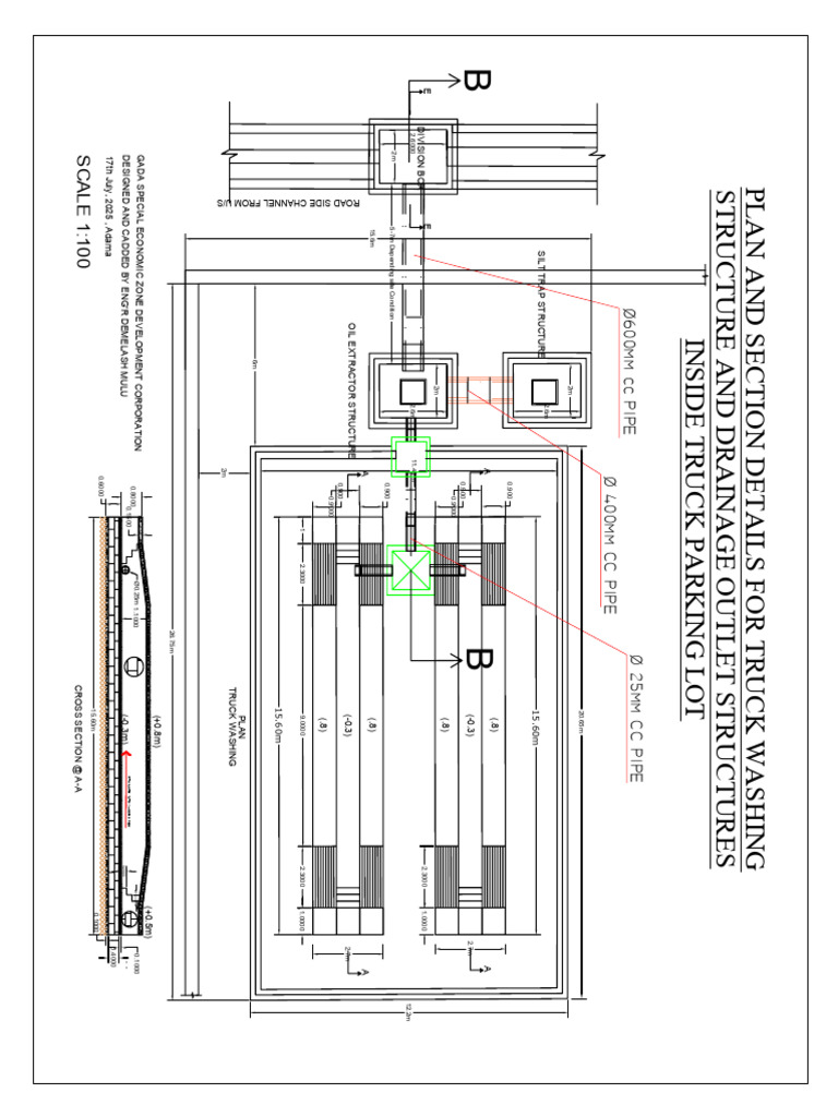 Truck Washing Plan and Drainage Design | PDF
