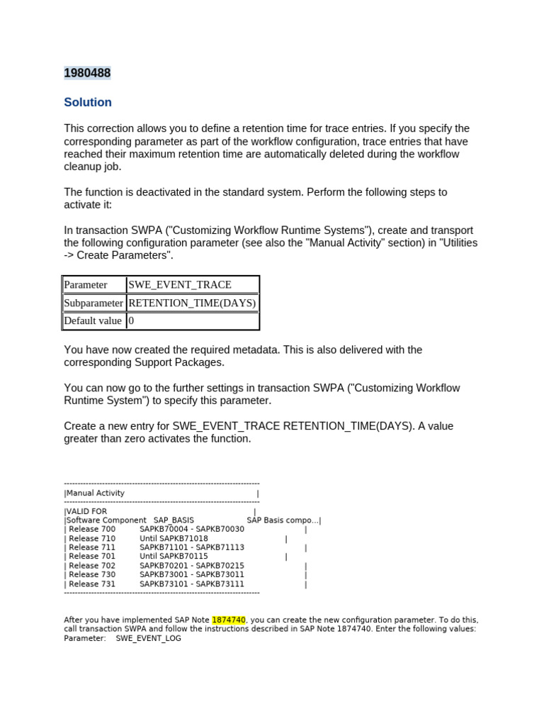Configure Workflow Trace Retention Time | PDF | Parameter (Computer ...