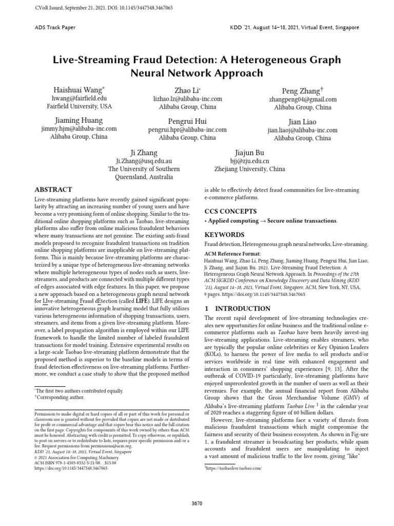 Live-Streaming Fraud Detection: A Heterogeneous Graph Neural Network ...