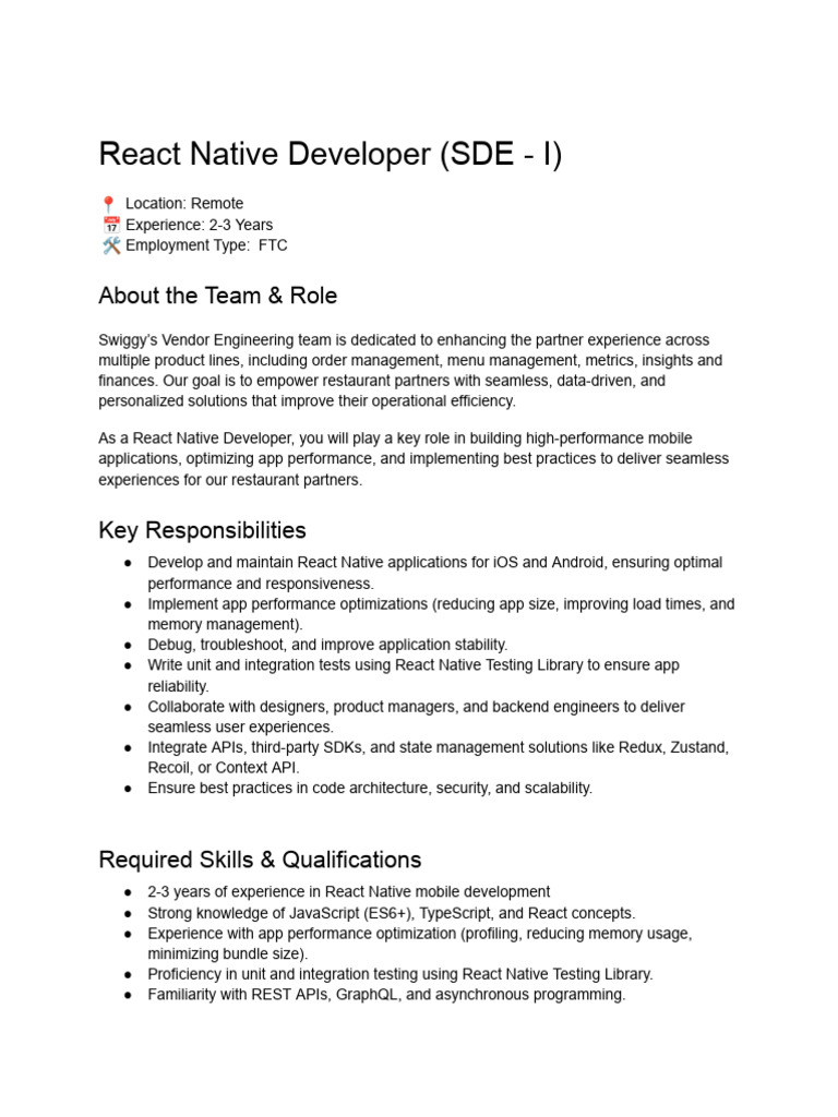 React Native SDE1_251127_134242 | PDF | Mobile App | Computer Programming