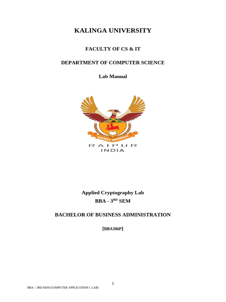 Lab Manual Computer Application i Bba 3rd | PDF | Microsoft Access ...