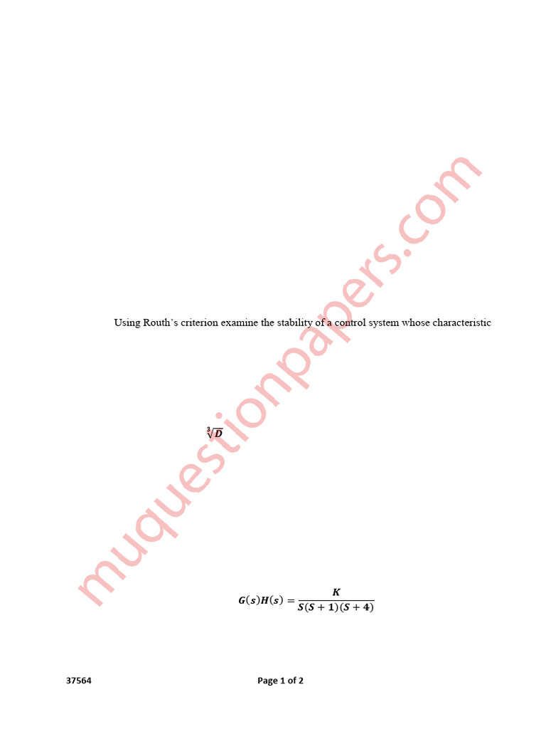Mechanical Measurements & Controls Exam | PDF
