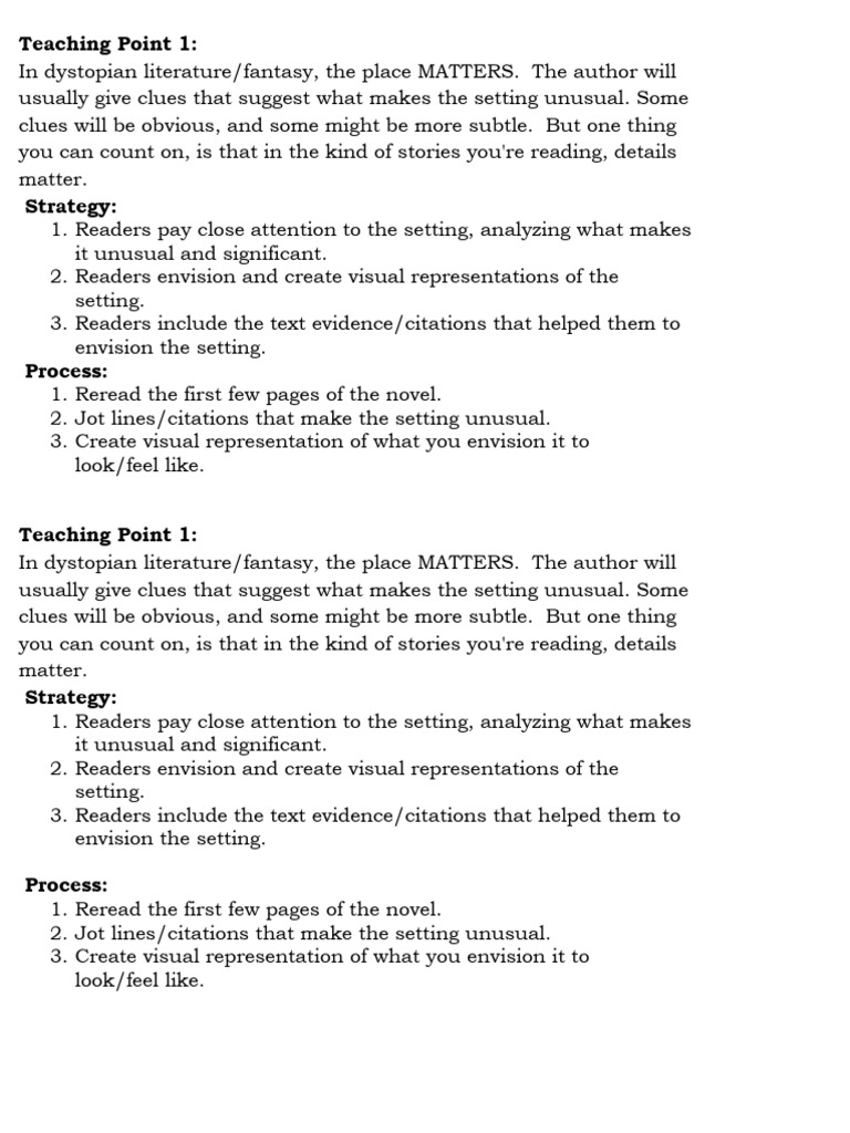 Analyzing Dystopian Settings in Literature | PDF