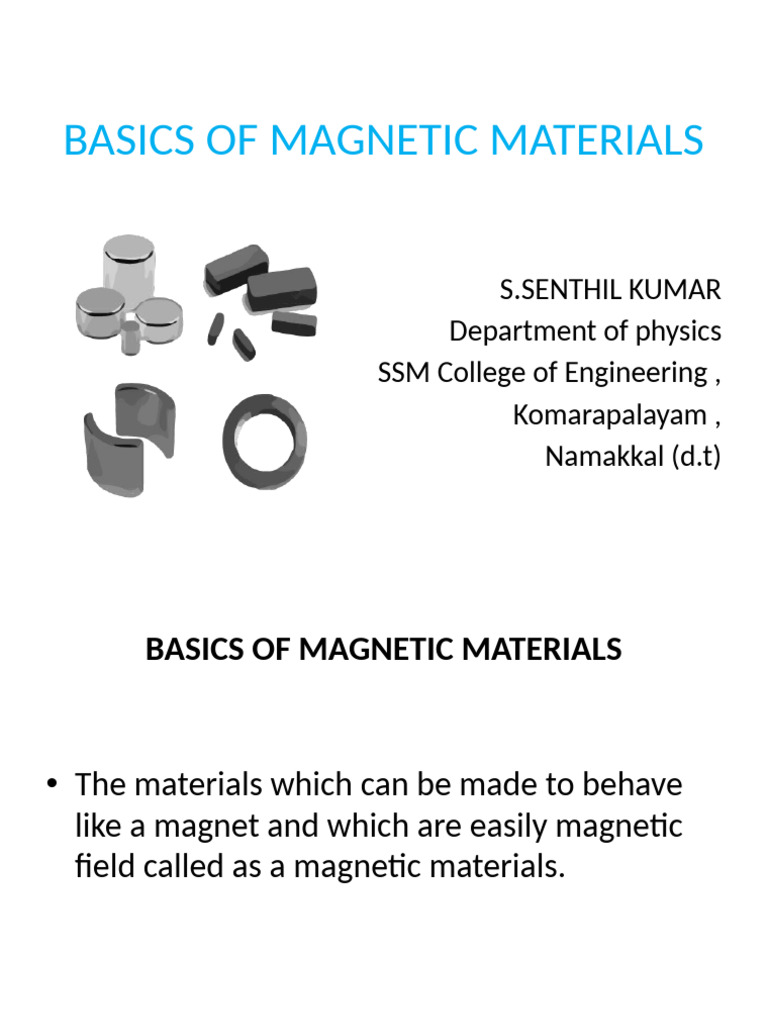 Basicsofmagneticmaterials 200329074616 | PDF | Ferromagnetism ...