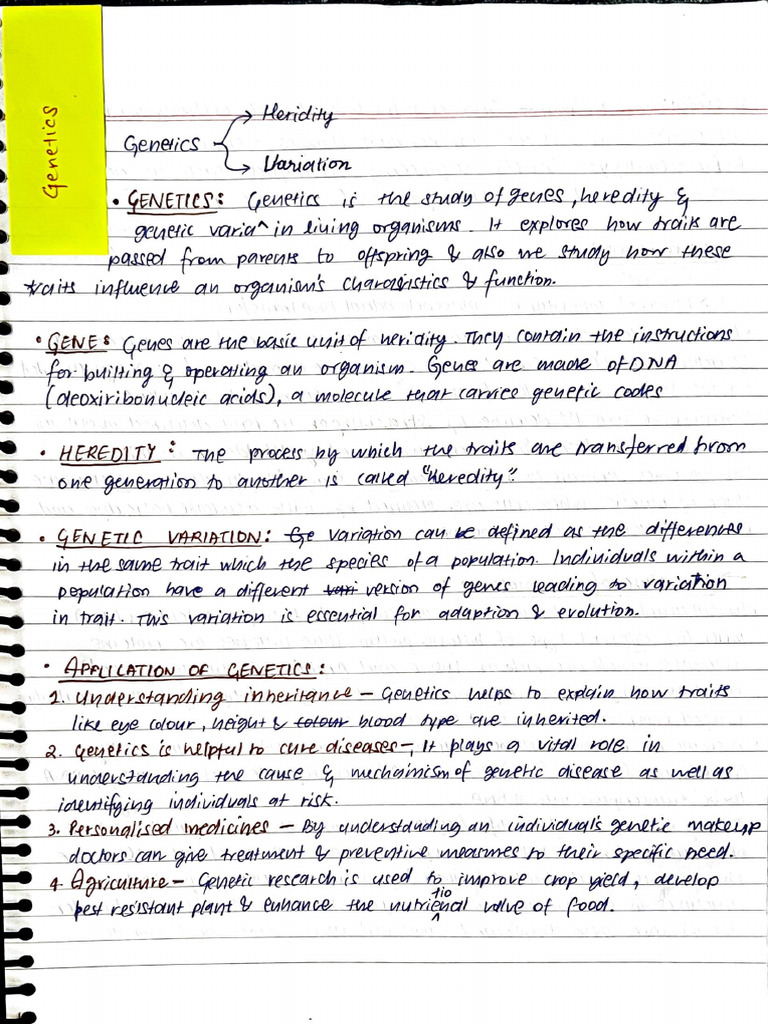 Genetics 1 | PDF