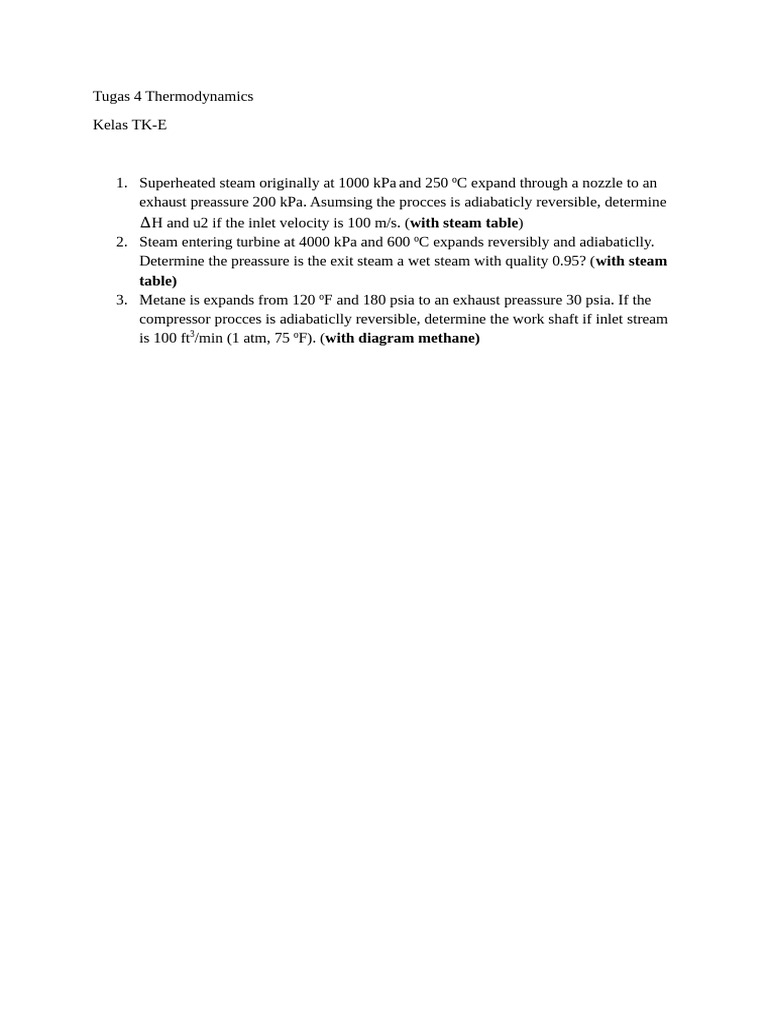 Thermodynamics Problem Set Solutions | PDF