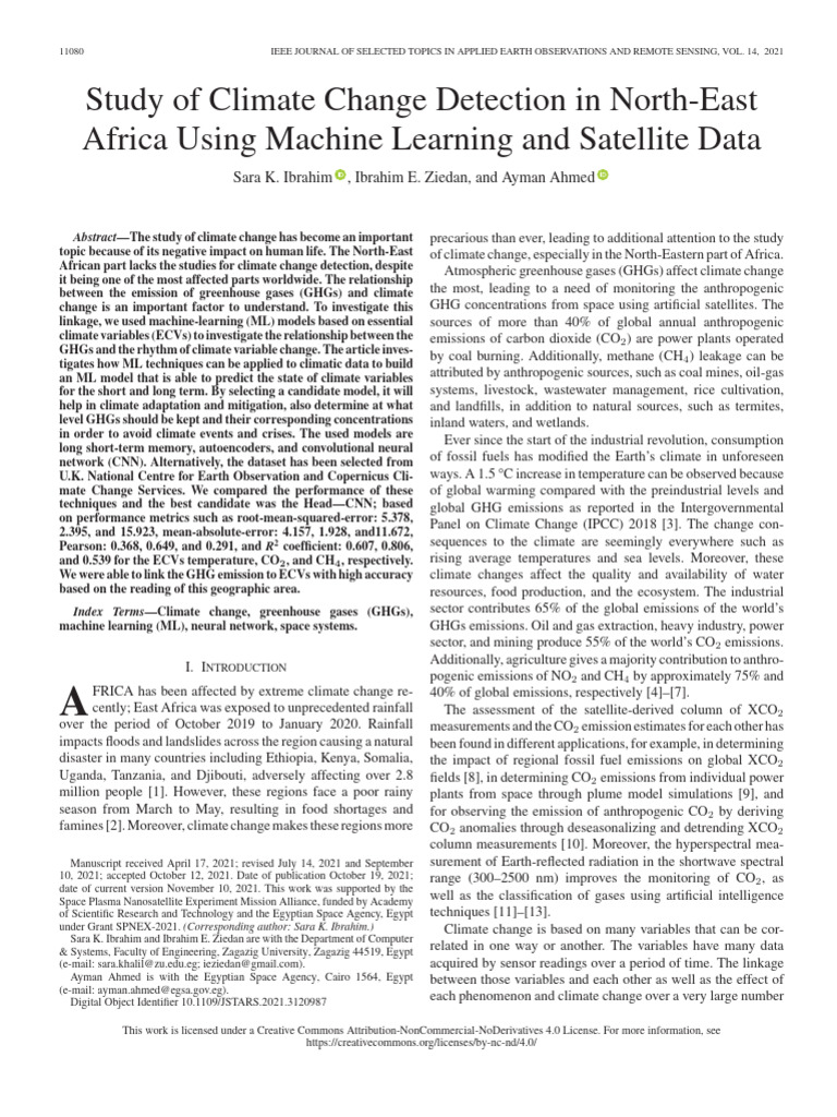 Climate Change Detection in NE Africa | PDF | Greenhouse Gas | Climate ...