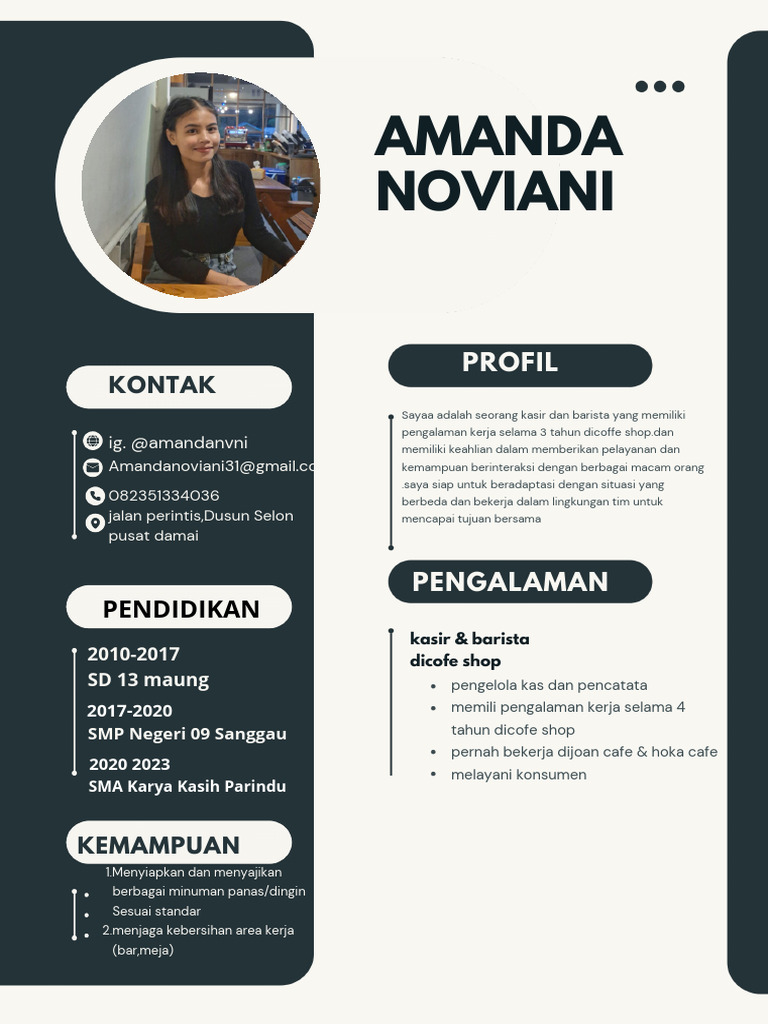 CV Amanda Noviani | PDF