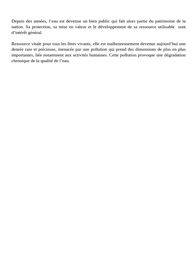 Pollution de l'eau : causes et conséquences | PDF | la pollution ...
