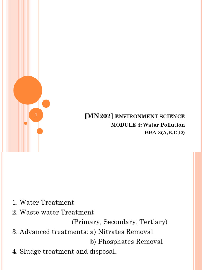 Water and Wastewater Treatment - 1 | PDF | Sewage Treatment | Water ...