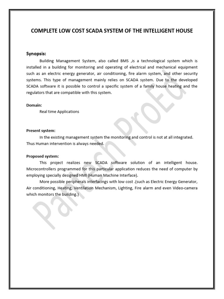 Low-Cost SCADA for Smart Homes | PDF