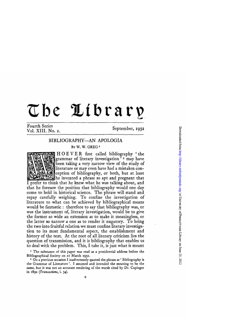 Understanding Bibliography's Role in Literature | PDF | Bibliography ...