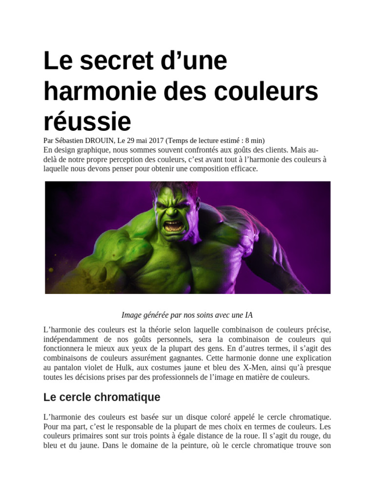 Secrets de l'harmonie des couleurs | PDF | Couleur | Jaune
