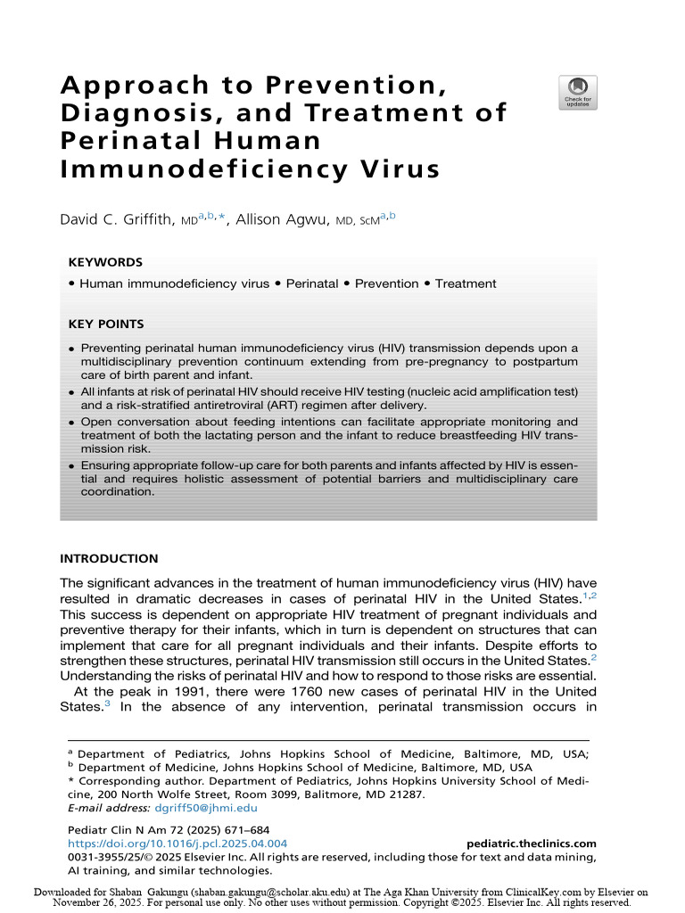 Perinatal HIV: Prevention and Treatment Guide | PDF | Breastfeeding | Hiv