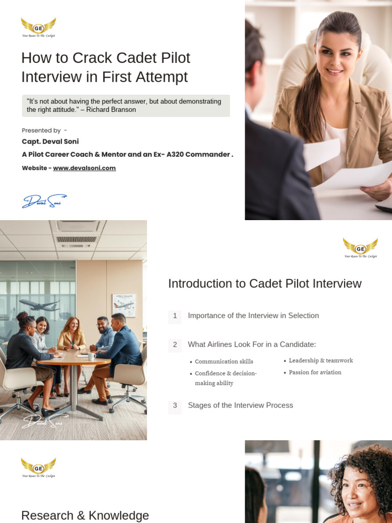 Ace Your Cadet Pilot Interview Tips | PDF | Body Language | Leadership