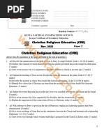 KCSE 2025 CRE Paper 1 Questions | PDF