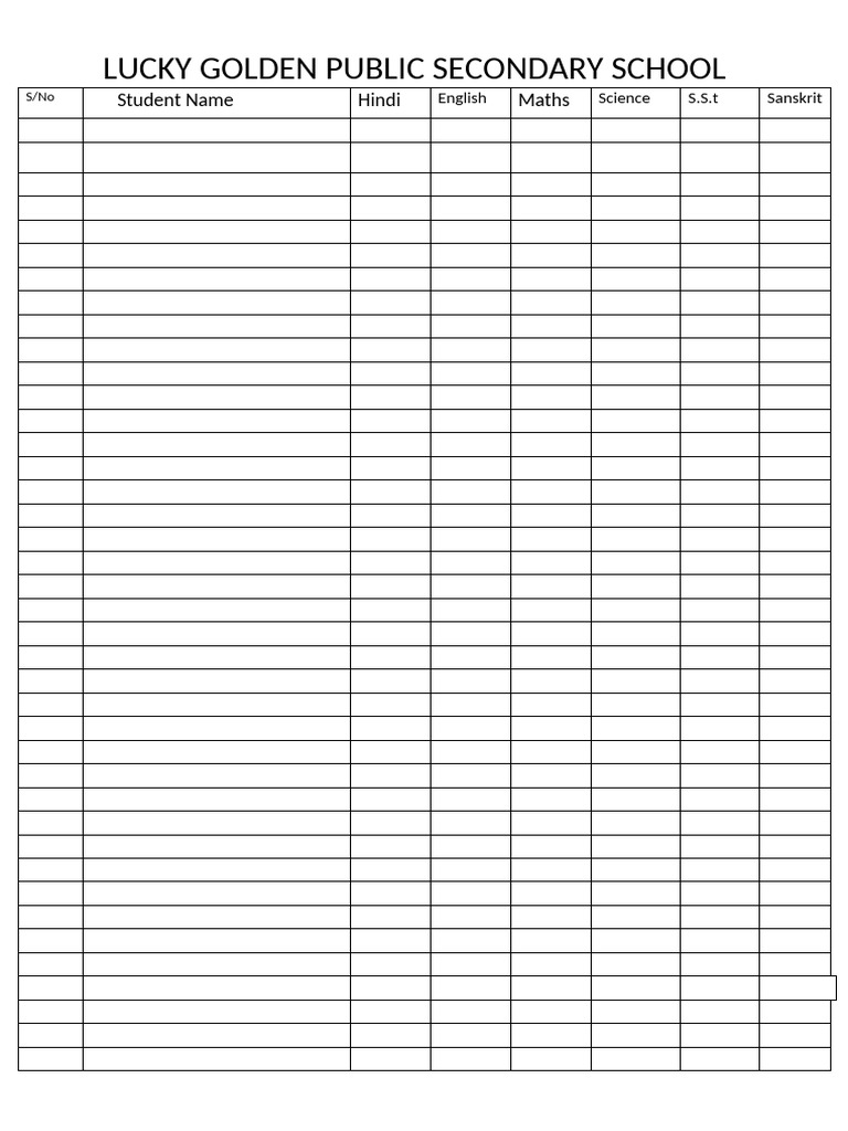 Lucky Golden School Student Remarks List | PDF