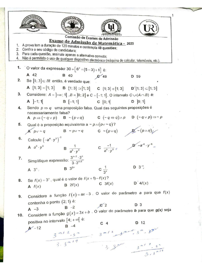 Matematica 2025 Up | PDF