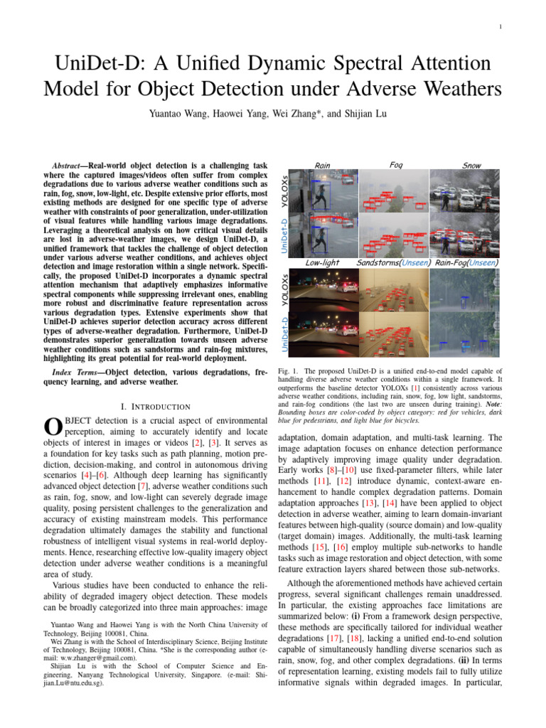 Unified Model for Adverse Weather Detection | PDF | Data Compression ...
