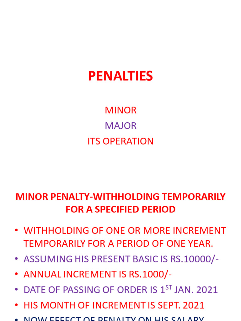 Understanding Salary Penalties and Increments | PDF | Taxes ...