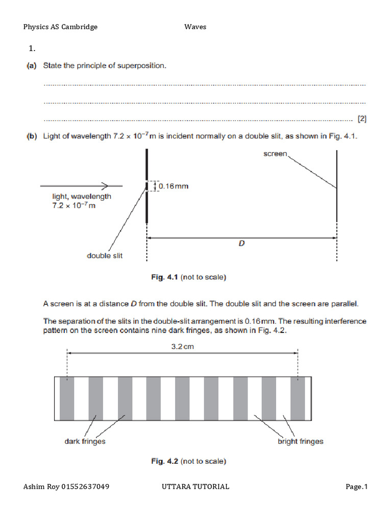 Cambridge AS Physics: Waves Guide | PDF
