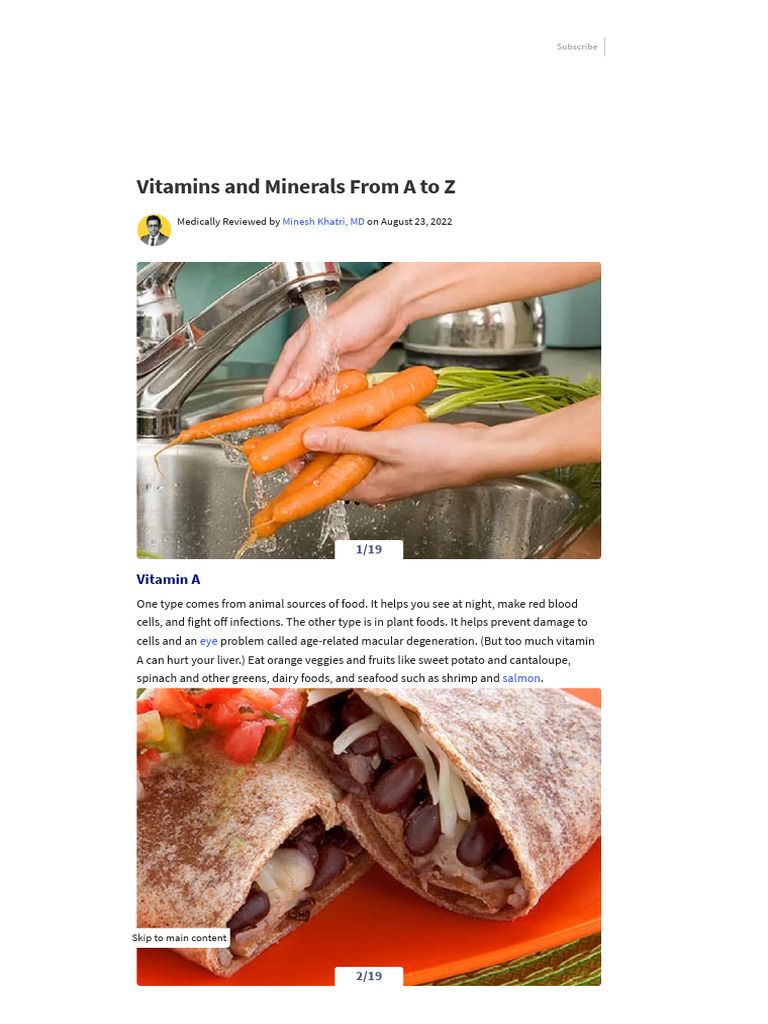 Essential Vitamins and Minerals Guide | PDF | Foods | Vitamin