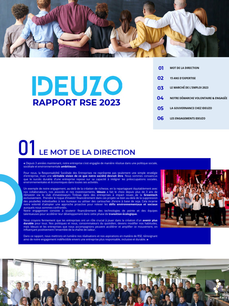 Rapport RSE 2023 : Engagements et Impact | PDF | Responsabilité ...