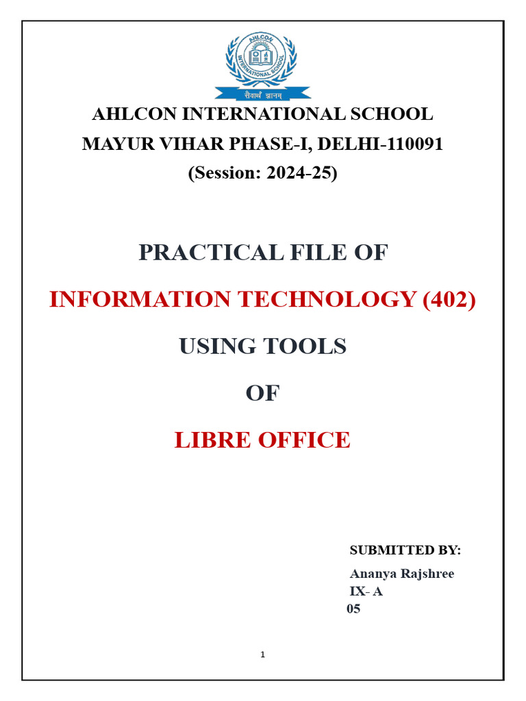 Class IX Practical File 2024-25 | PDF