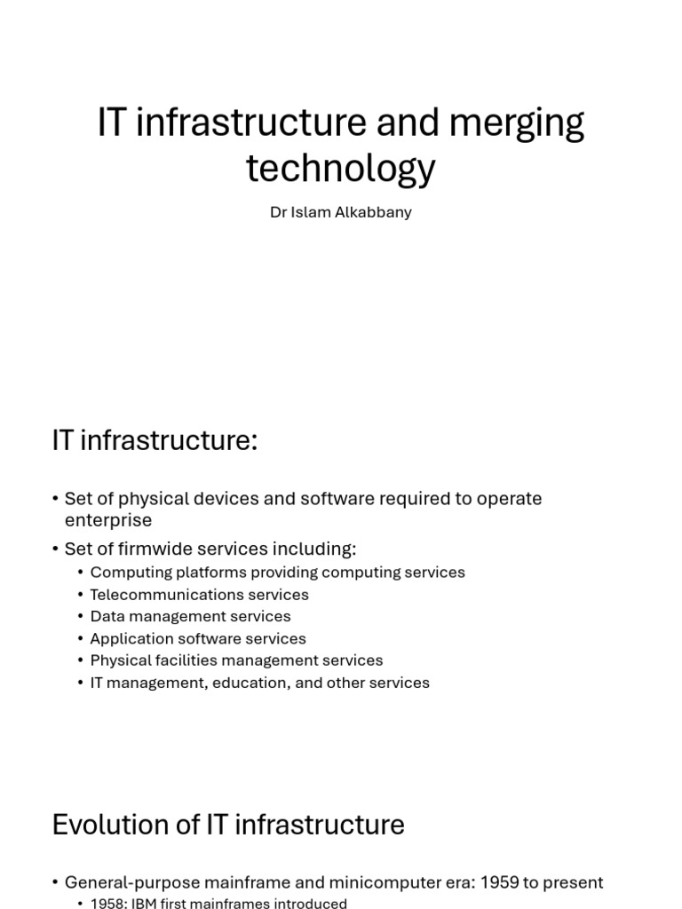 IT Infrastructure Evolution and Trends | PDF | Computing | Cloud Computing