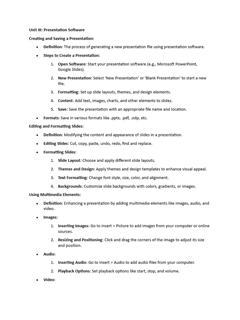 Mastering Presentation Software Basics | PDF | Page Layout | Multimedia