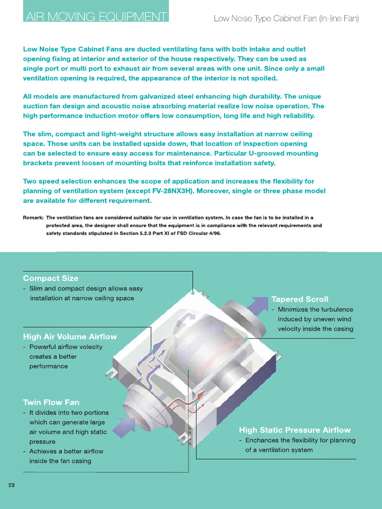 Panasonic in Line Fan | PDF