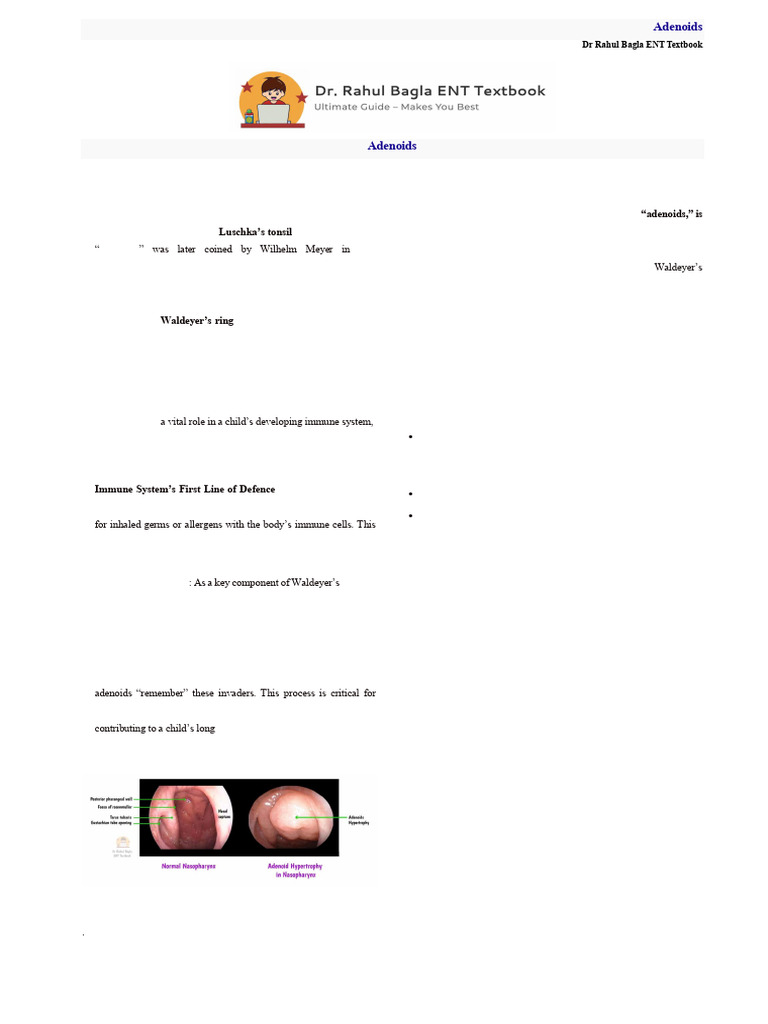 Adenoids- | PDF | Human Nose | Epithelium