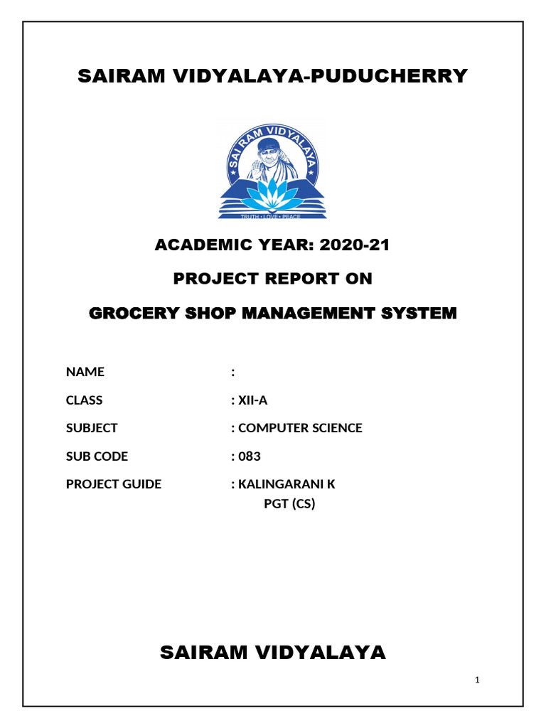 Grocery Shop Doc (1) | PDF | Software Testing | Software Development ...