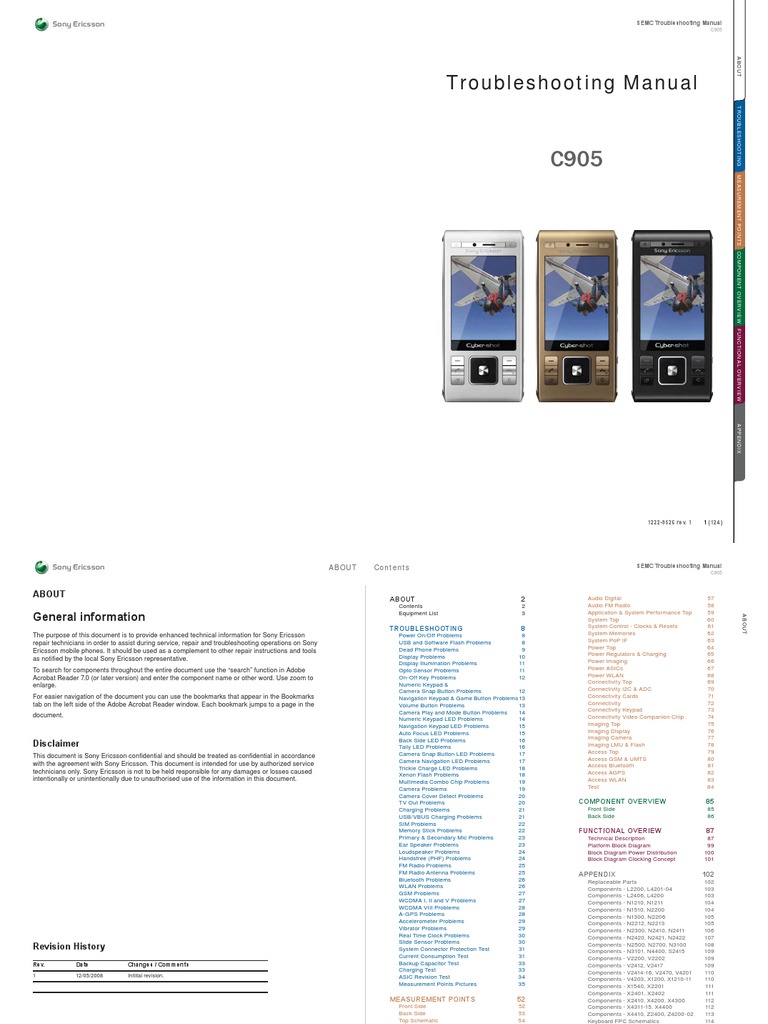 C905 Repair Manual | PDF | Electrical Connector | Battery
