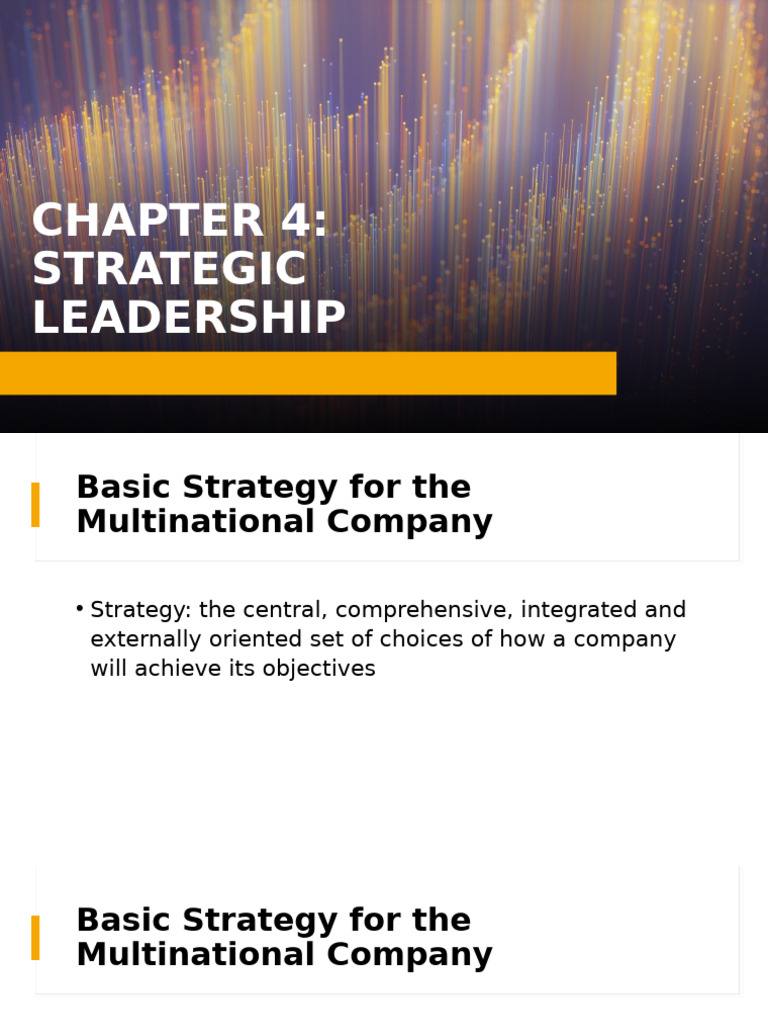 Multinational Company Strategy Guide | PDF | Competitive Advantage ...