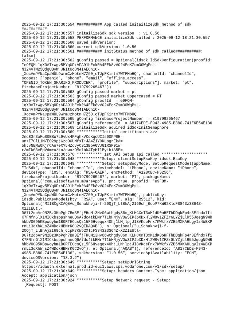 SDK Initialization Log for v1.0.56 | PDF | Espionage Techniques | Computing