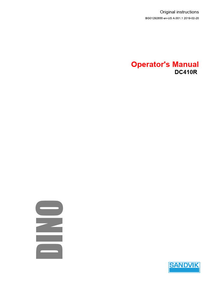 Operators Manual | PDF | Hazards | Safety
