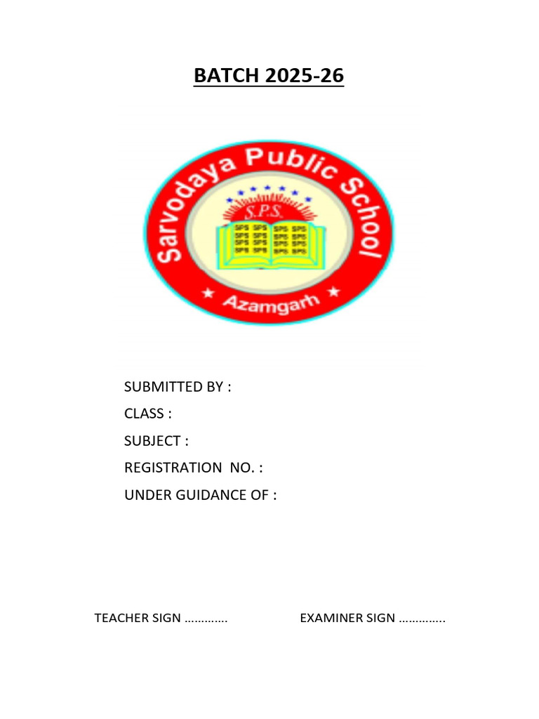 Batch 2025-26 Registration Document | PDF