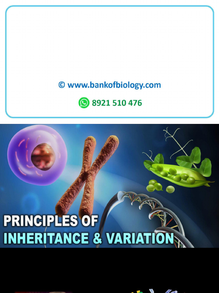 5 Principles of Inheritance and Variation - Pic PPT June 2021 - Part 4 ...