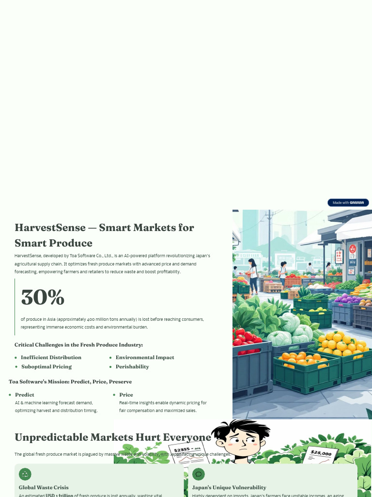 HarvestSense — Smart Markets for Smart Produce | PDF | Agriculture ...